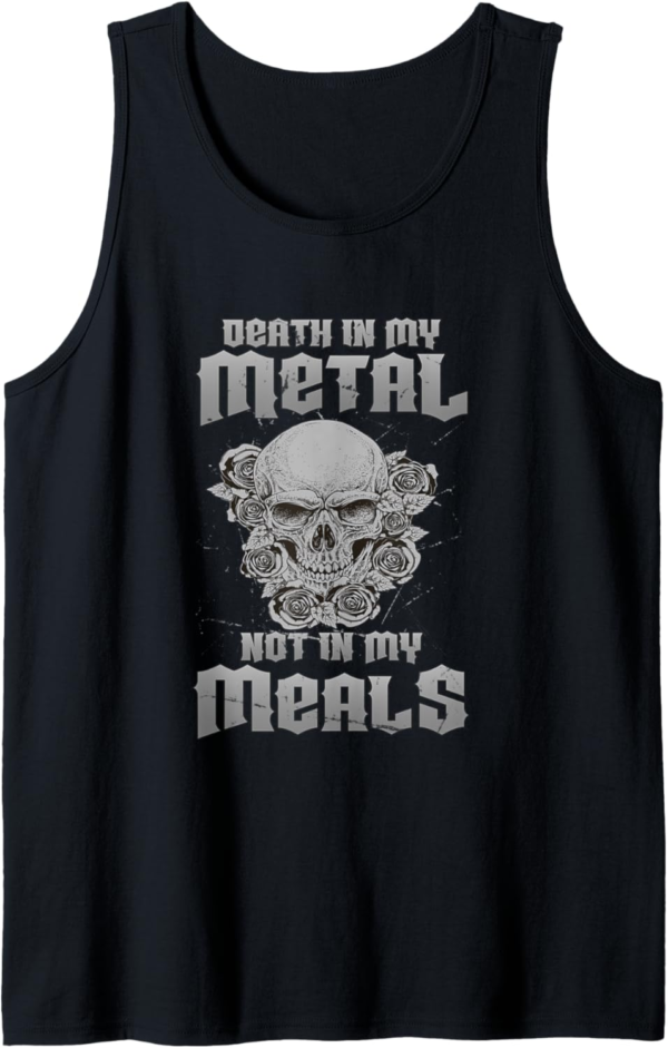 Death In My Metal Not in My Meals Vegan Tank Top - Image 2